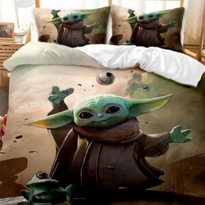 Baby Yoda 3 Piece Twin Duvet Set